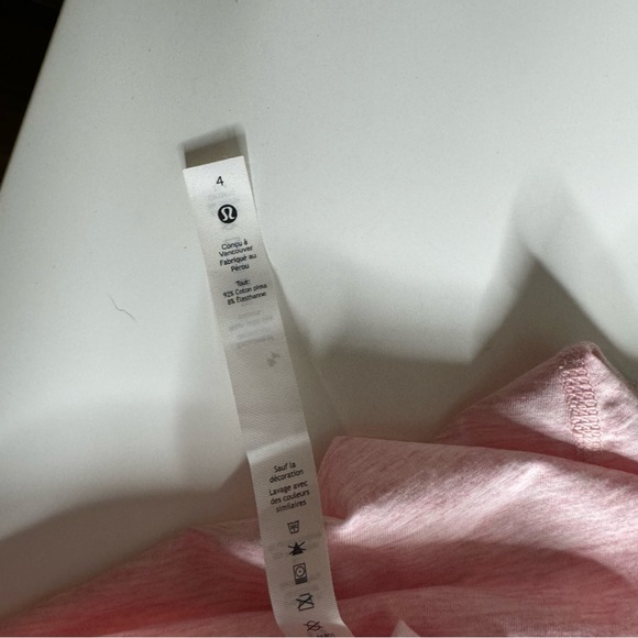 🍋Lululemon🍋 cross-cross back Pink Athletic Top - Small - Excellent Condition - Picture 6 of 6